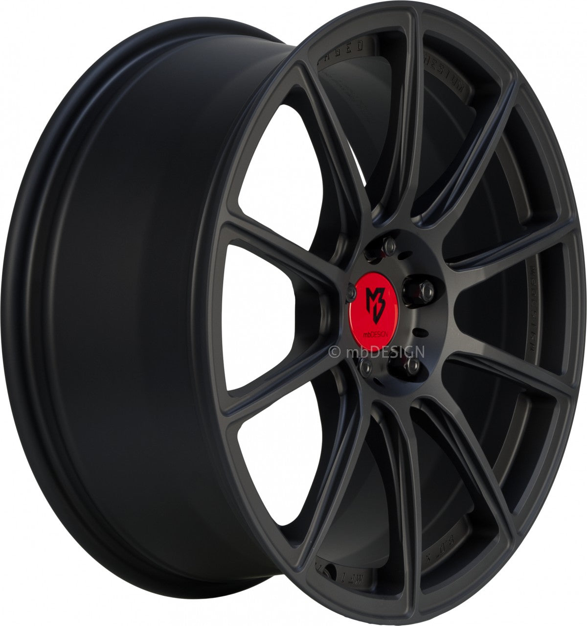 Mbdesign MF1 schwarz stumpfmatt Alufelge 8x19 Zoll ET34 LK 5x115 ML75 – Bild 3