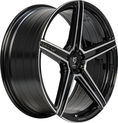 Mbdesign KV1 S schwarz glänzend poliert Alufelge 9.5x21 Zoll ET55 LK 5x130 ML71.55 – Bild 2
