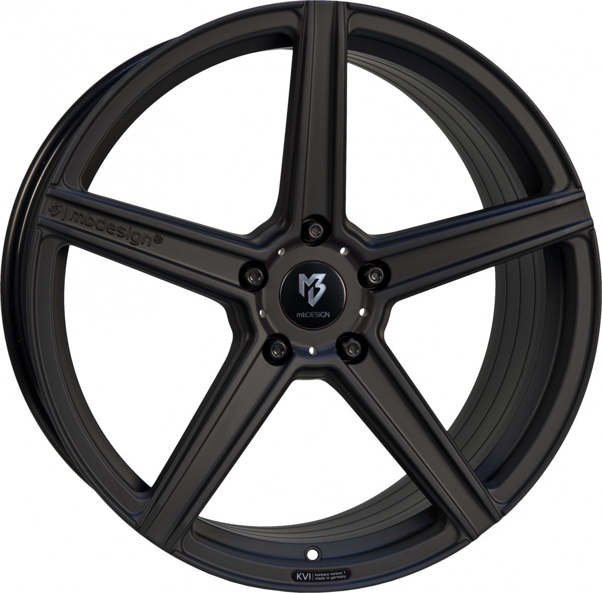 Mbdesign KV1 S schwarz stumpfmatt Alufelge 9.5x21 Zoll ET26 LK 5x112 ML75