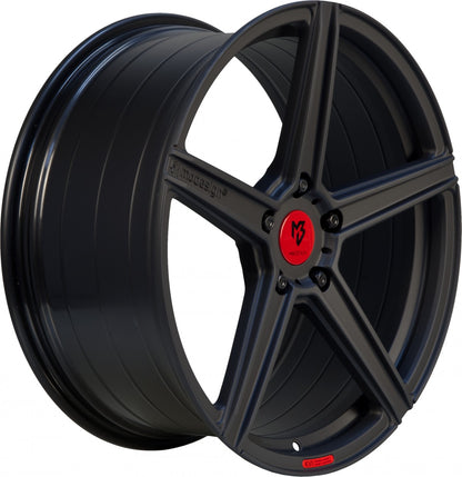 Mbdesign KV1 S schwarz stumpfmatt Alufelge 9.5x21 Zoll ET26 LK 5x112 ML75 – Bild 2