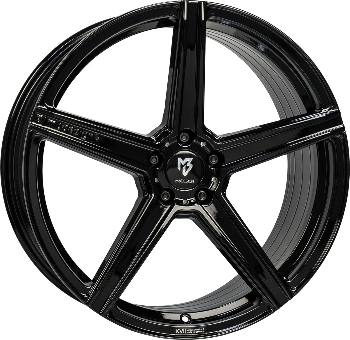 Mbdesign KV1 S schwarz glänzend Alufelge 9.5x21 Zoll ET28 LK 5x120 ML72.55