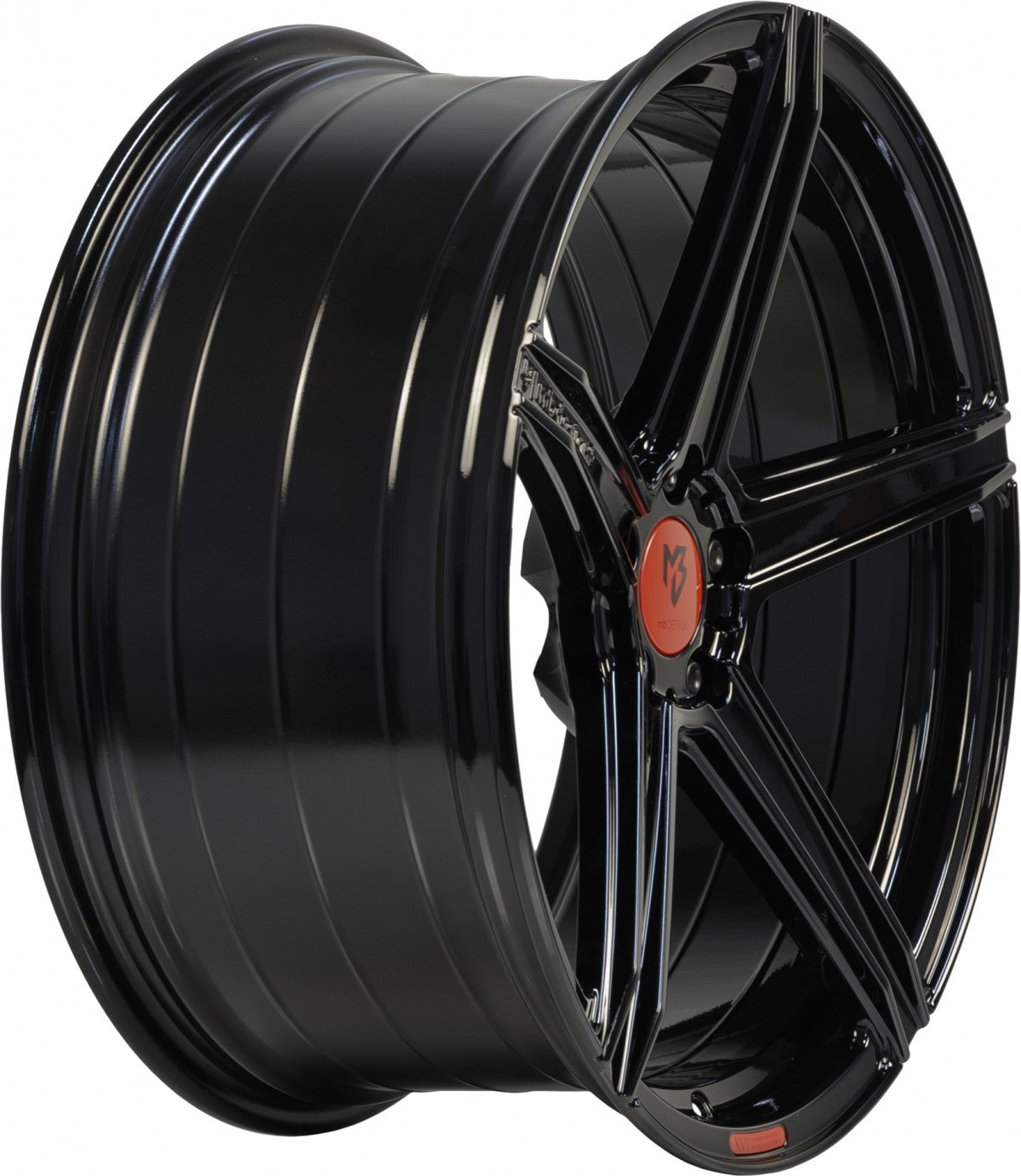 Mbdesign KV1 S schwarz glänzend Alufelge 9.5x21 Zoll ET28 LK 5x120 ML72.55 – Bild 6