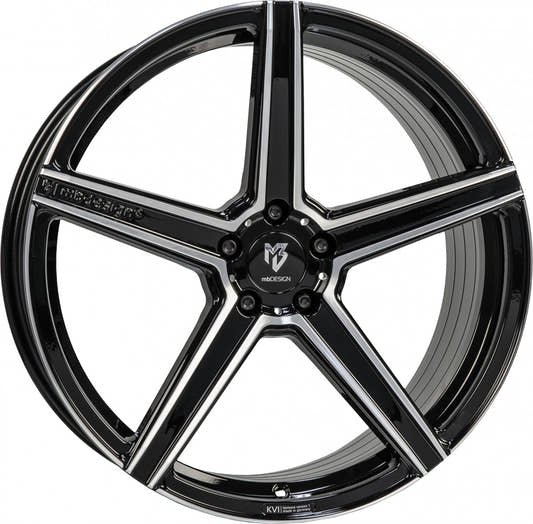 Mbdesign KV1 S schwarz glänzend poliert Alufelge 11.5x21 Zoll ET65 LK 5x130 ML71.55