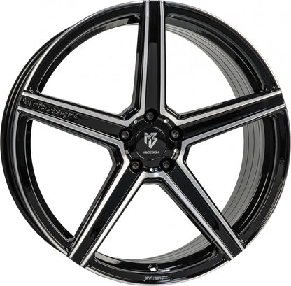Mbdesign KV1 S schwarz glänzend poliert Alufelge 11.5x21 Zoll ET65 LK 5x130 ML71.55