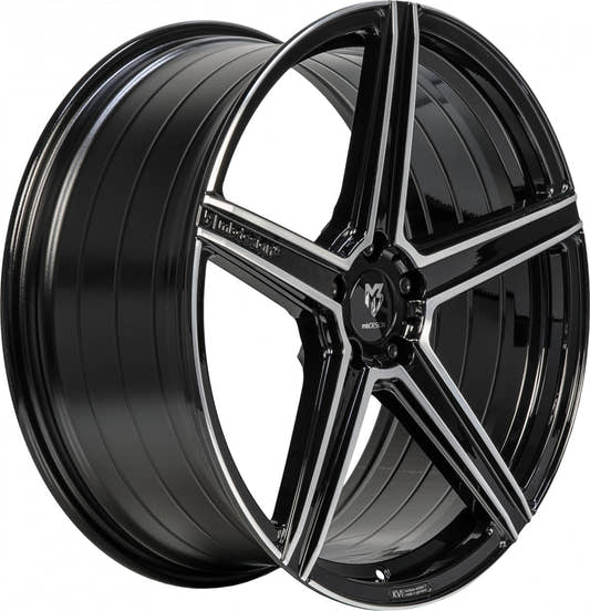 Mbdesign KV1 S schwarz glänzend poliert Alufelge 11.5x21 Zoll ET65 LK 5x130 ML71.55 – Bild 2