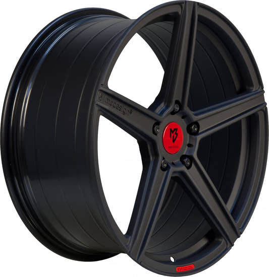 Mbdesign KV1 S schwarz stumpfmatt Alufelge 11.5x21 Zoll ET65 LK 5x130 ML71.55 – Bild 2