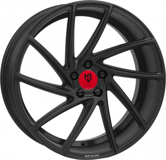 Mbdesign KV2 schwarz stumpfmatt Alufelge 8.5x19 Zoll ET42 LK 5x120 ML72.5