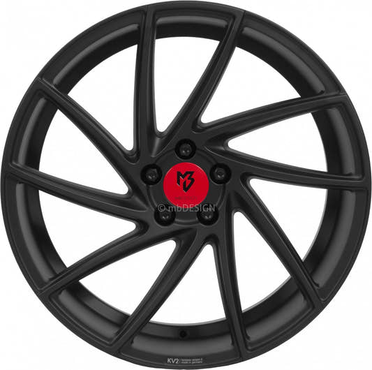 Mbdesign KV2 schwarz stumpfmatt Alufelge 8.5x19 Zoll ET42 LK 5x120 ML72.5 – Bild 2