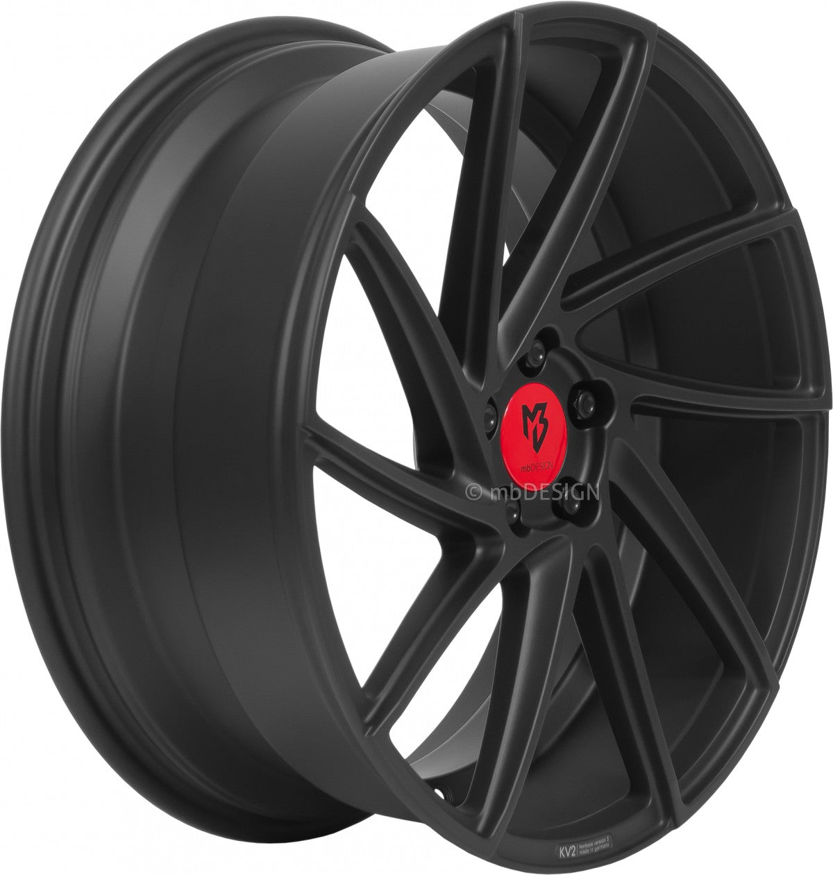 Mbdesign KV2 schwarz stumpfmatt Alufelge 8.5x19 Zoll ET42 LK 5x120 ML72.5 – Bild 3