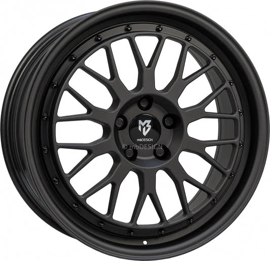 Mbdesign LV1 schwarz stumpfmatt Alufelge 7.5x18 Zoll ET35 LK 4x108 ML67.1