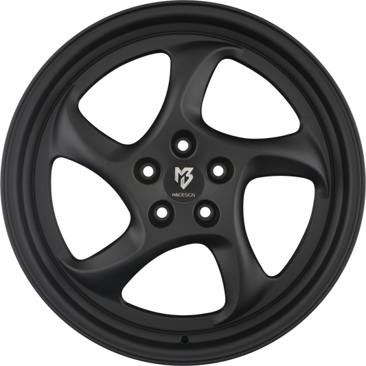 Mbdesign Turbo Schwarz Stumpfmatt Gepulvert Alufelge 8.5x19 Zoll ET45 LK 5x108 ML75