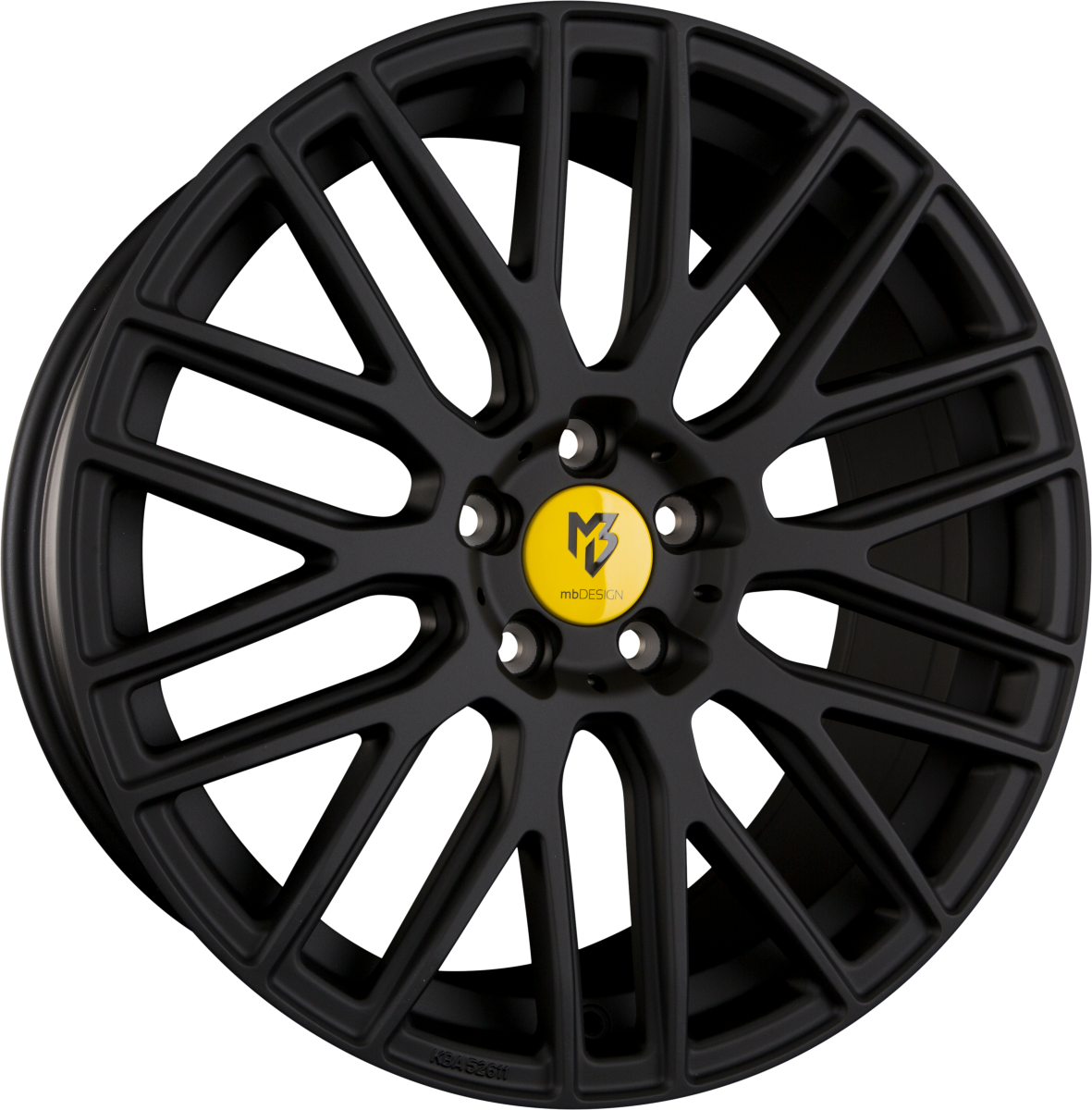 Mbdesign KV4 Schwarz Stumpfmatt Gepulvert Alufelge 8.5x19 Zoll ET45 LK 5x114.3 ML75 – Bild 2