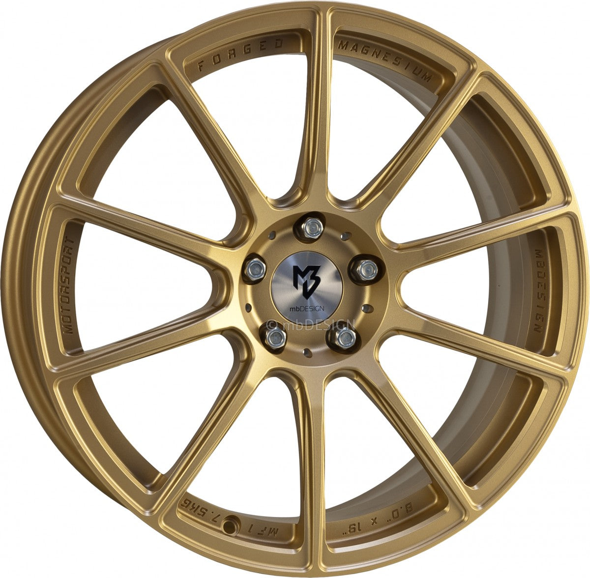 Mbdesign MF1 gold matt Alufelge 8.5x19 Zoll ET40 LK 5x114.3 ML75