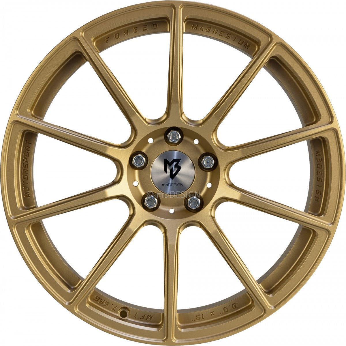 Mbdesign MF1 gold matt Alufelge 8.5x19 Zoll ET40 LK 5x114.3 ML75 – Bild 2