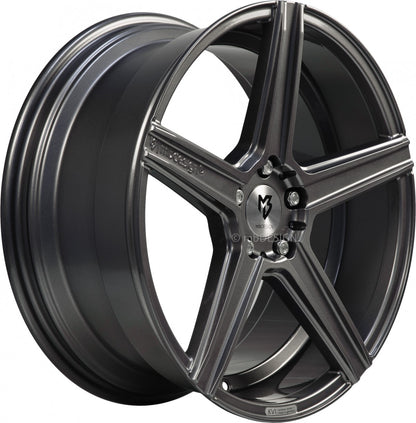 Mbdesign KV1 grau glänzend Alufelge 8.5x20 Zoll ET45 LK 5x112 ML75 – Bild 2