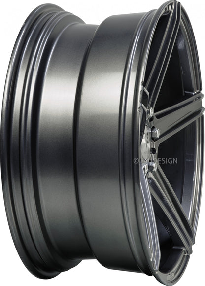 Mbdesign KV1 grau glänzend Alufelge 8.5x20 Zoll ET45 LK 5x112 ML75 – Bild 4