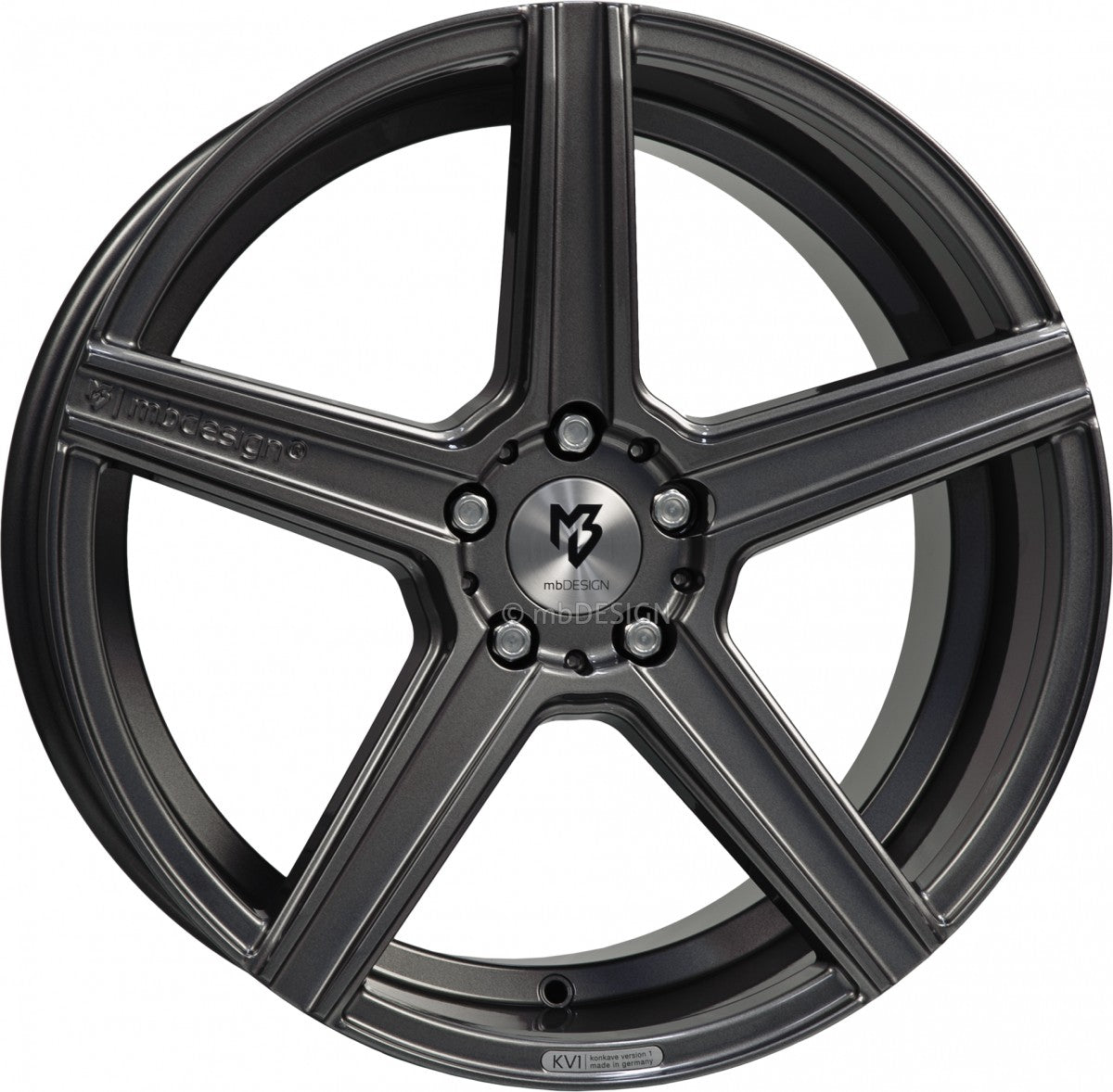 Mbdesign KV1 grau glänzend Alufelge 9x20 Zoll ET34 LK 5x112 ML75