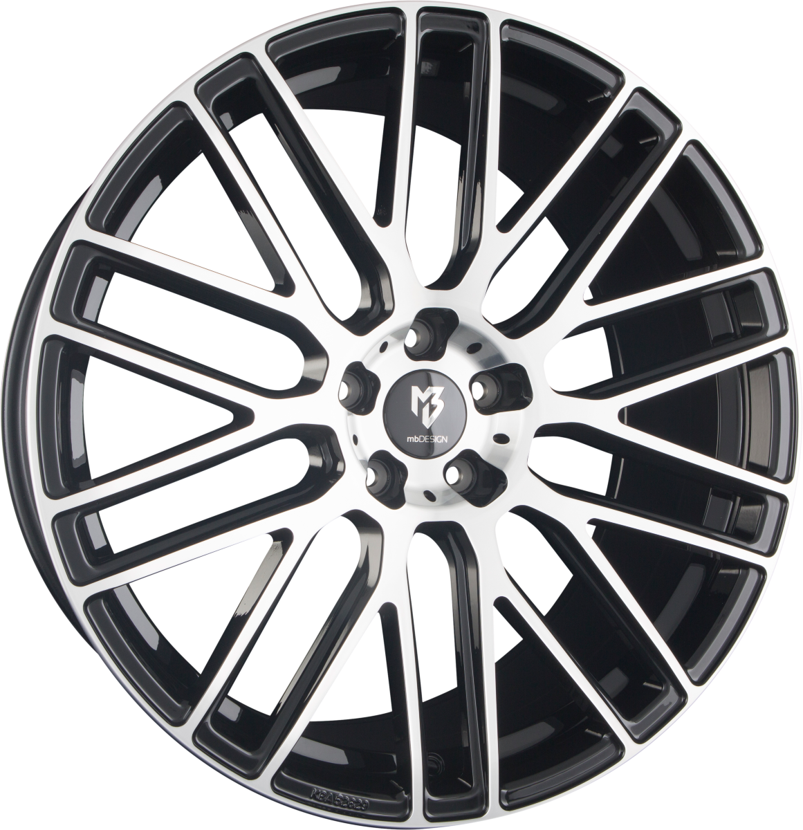 Mbdesign KV4 Schwarz Glänzend Poliert Alufelge 9x20 Zoll ET25 LK 5x112 ML75 – Bild 2