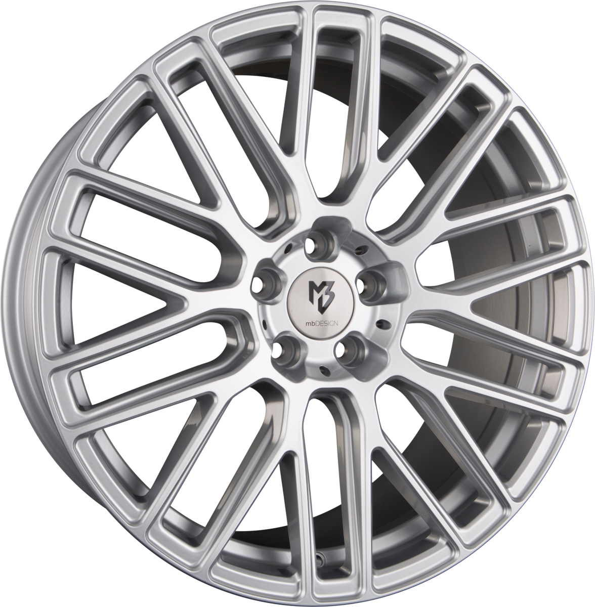 Mbdesign KV4 Silber Glänzend Alufelge 9x20 Zoll ET48 LK 5x112 ML66.6 – Bild 2