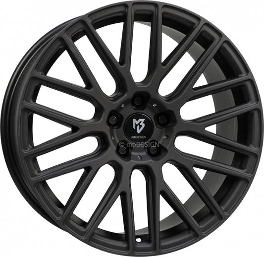Mbdesign KV4 Schwarz Stumpfmatt Gepulvert Alufelge 9x20 Zoll ET42 LK 5x120 ML65.1