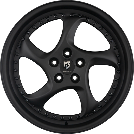 Mbdesign Turbo S Schwarz Stumpfmatt Gepulvert Alufelge 9.5x19 Zoll ET40 LK 5x112 ML75