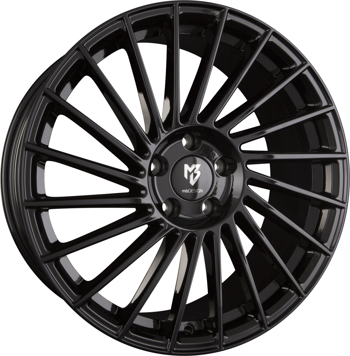 Mbdesign VR3 Glanzschwarz Alufelge 8.5x20 Zoll ET35 LK 5x112 ML75 – Bild 2