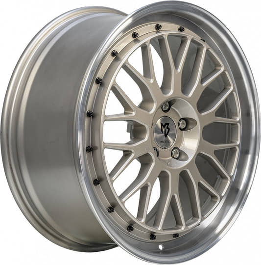 Mbdesign LV1 champagner glänzend poliert Alufelge 7x17 Zoll ET35 LK 4x108 ML67.1 – Bild 2