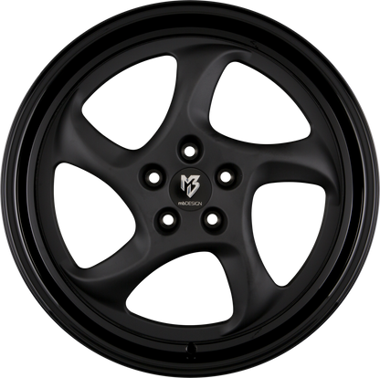 Mbdesign Turbo Stern Schwarz Stumpfmatt Bett Glanzschwarz Alufelge 8.5x19 Zoll ET45 LK 5x114.3 ML75