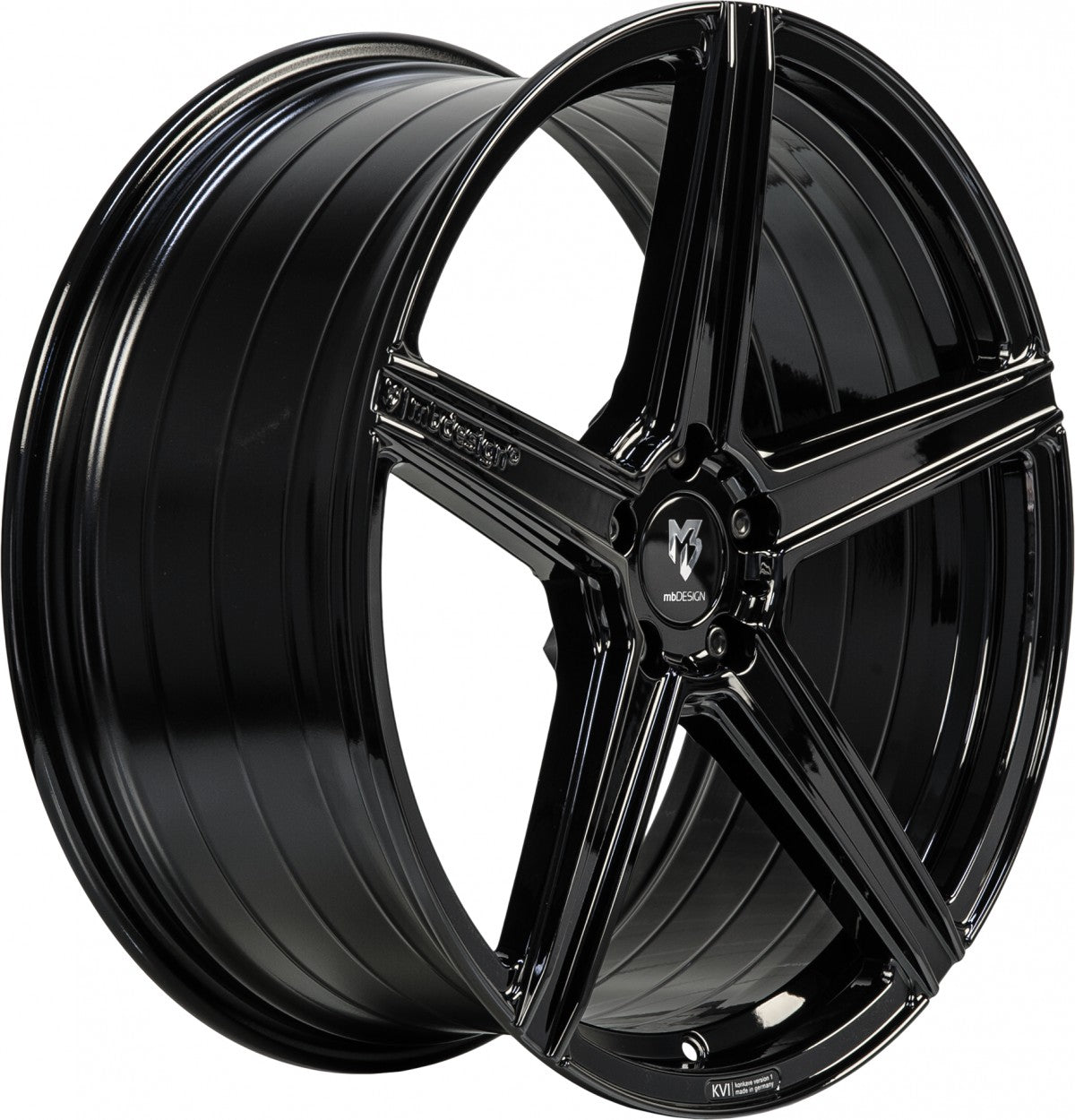 Mbdesign KV1 S schwarz glänzend Alufelge 8x21 Zoll ET35 LK 5x114.3 ML75 – Bild 3