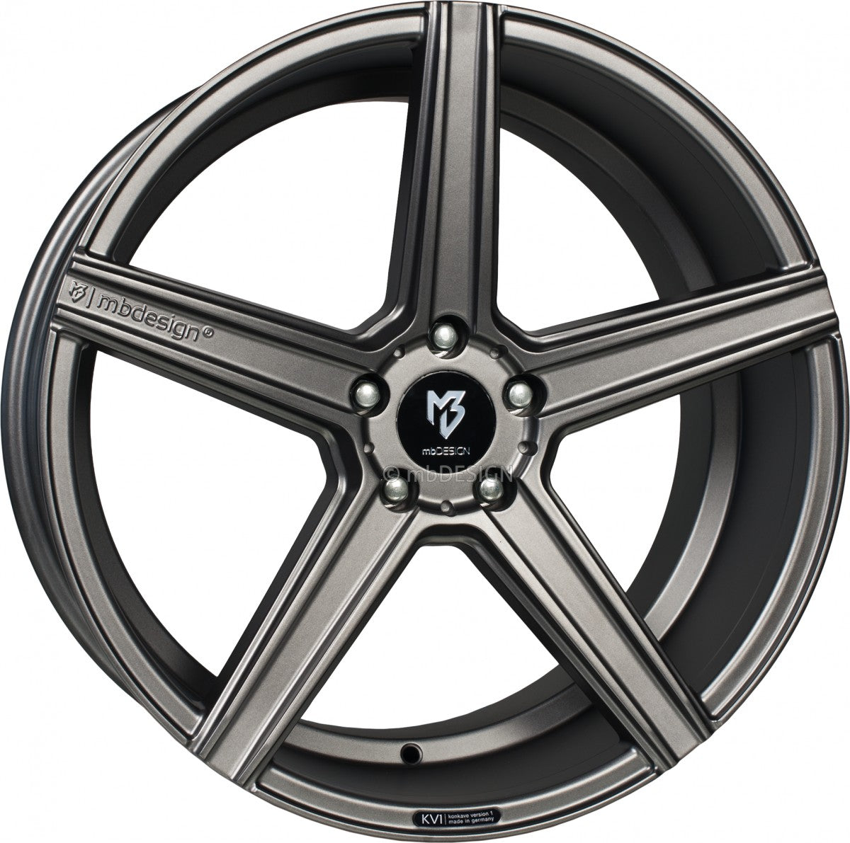 Mbdesign KV1 grau matt Alufelge 10x22 Zoll ET40 LK 5x127 ML71.55