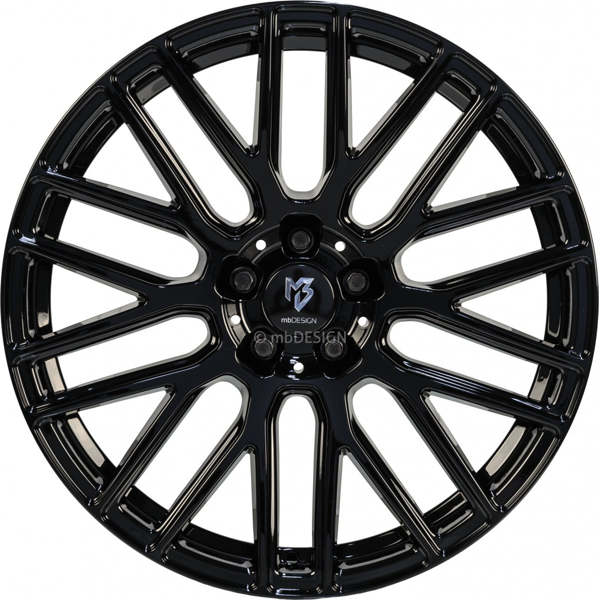 Mbdesign KV4 schwarz glänzend Alufelge 8.5x18 Zoll ET55 LK 5x120 ML65.1 – Bild 2