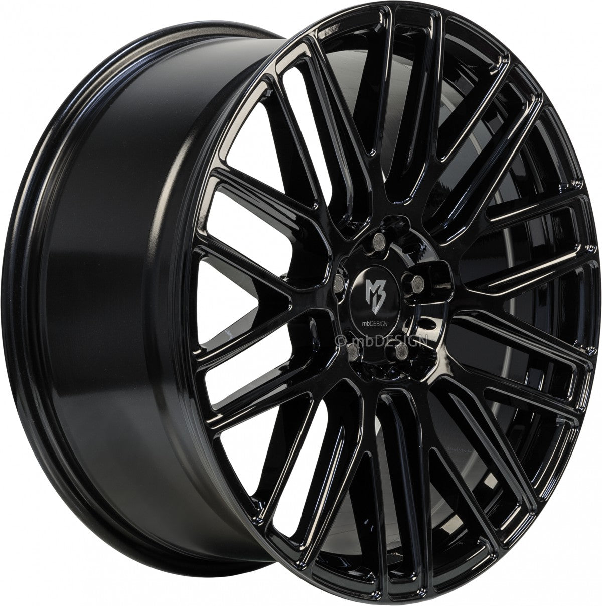 Mbdesign KV4 schwarz glänzend Alufelge 8.5x18 Zoll ET55 LK 5x120 ML65.1 – Bild 3