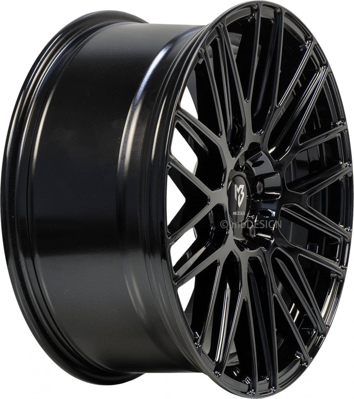 Mbdesign KV4 schwarz glänzend Alufelge 8.5x18 Zoll ET55 LK 5x120 ML65.1 – Bild 4