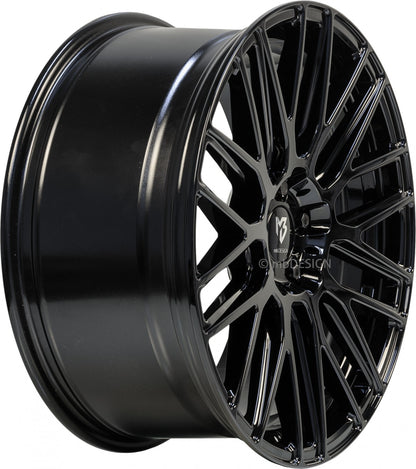 Mbdesign KV4 schwarz glänzend Alufelge 8.5x18 Zoll ET55 LK 5x120 ML65.1 – Bild 4