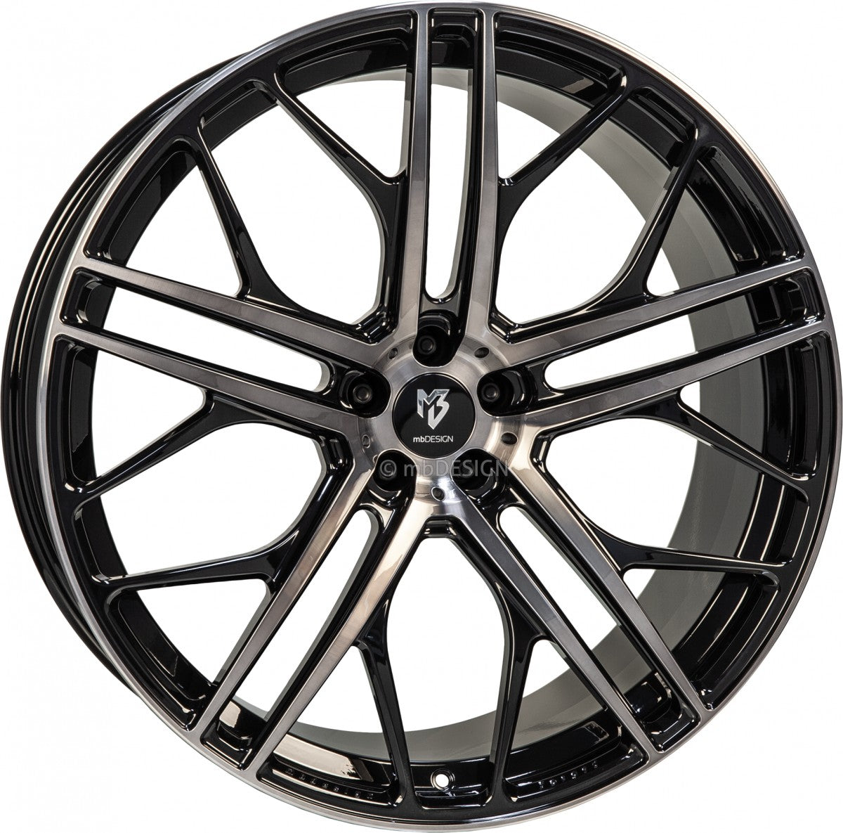 Mbdesign SF1 schwarz smoke poliert Alufelge 9.5x21 Zoll ET36 LK 5x112 ML75