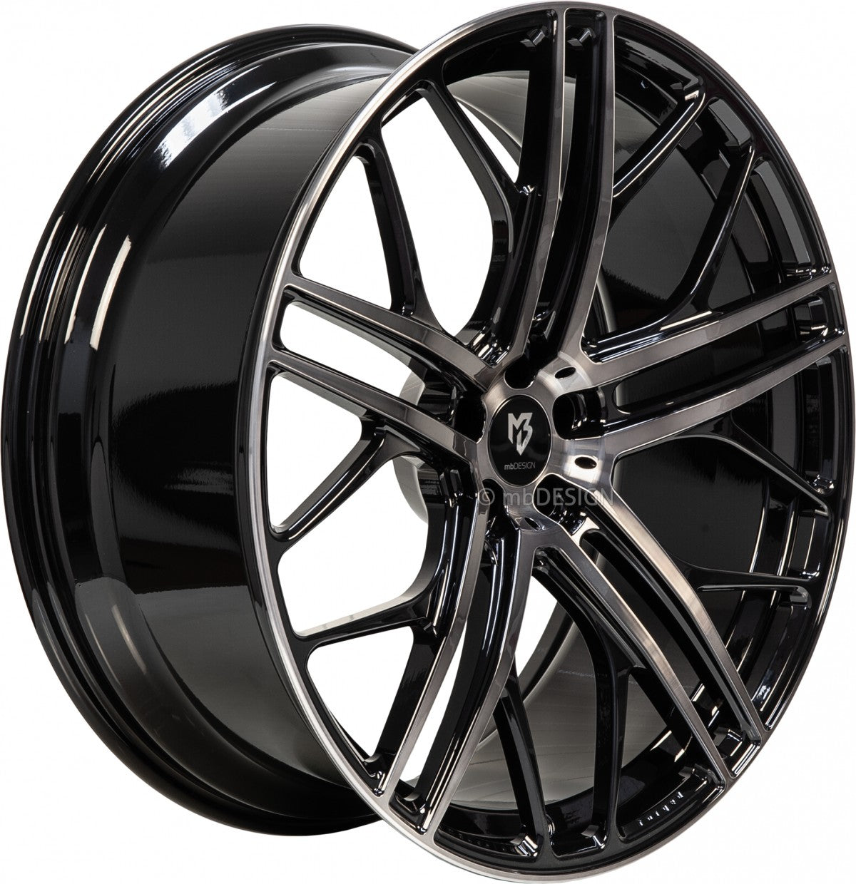 Mbdesign SF1 schwarz smoke poliert Alufelge 9.5x21 Zoll ET36 LK 5x112 ML75 – Bild 2