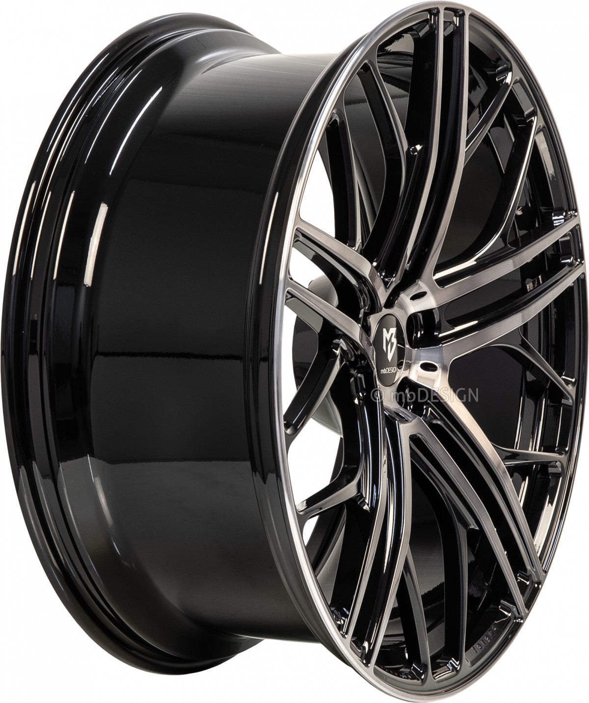 Mbdesign SF1 schwarz smoke poliert Alufelge 9.5x21 Zoll ET36 LK 5x112 ML75 – Bild 3