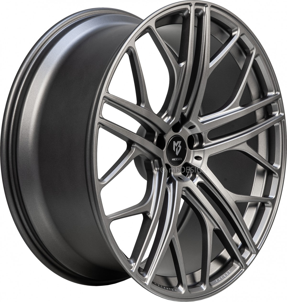 Mbdesign SF1 grau matt Alufelge 9.5x21 Zoll ET50 LK 5x130 ML71.55 – Bild 2