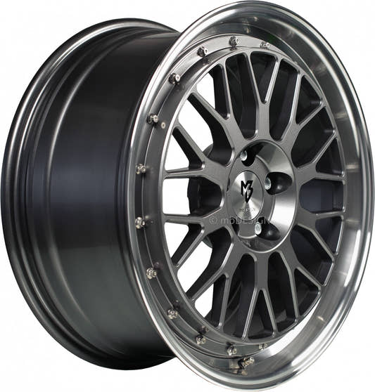 Mbdesign LV1 grau glänzend poliert Alufelge 8.5x19 Zoll ET35 LK 5x100 ML75 – Bild 2