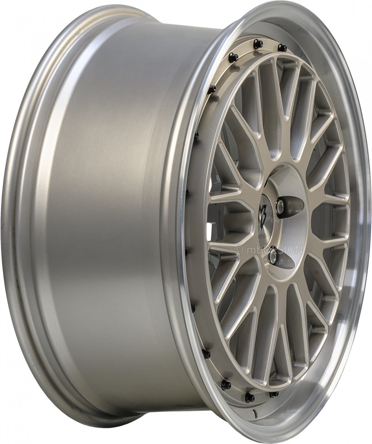 Mbdesign LV1 champagner glänzend poliert Alufelge 8.5x19 Zoll ET35 LK 5x112 ML75 – Bild 3