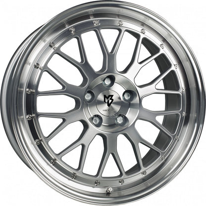 Mbdesign LV1 silber glänzend voll poliert Alufelge 8.5x19 Zoll ET45 LK 5x112 ML57.05