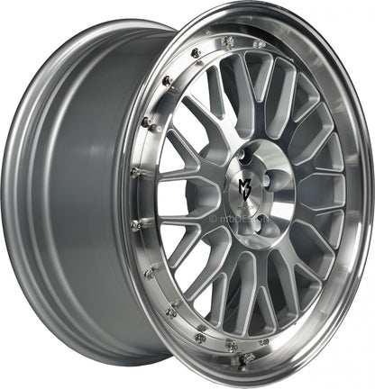 Mbdesign LV1 silber glänzend voll poliert Alufelge 8.5x19 Zoll ET45 LK 5x112 ML57.05 – Bild 3