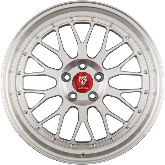 Mbdesign LV1 Silber Glänzend Voll Poliert Alufelge 8.5x19 Zoll ET50 LK 5x112 ML75