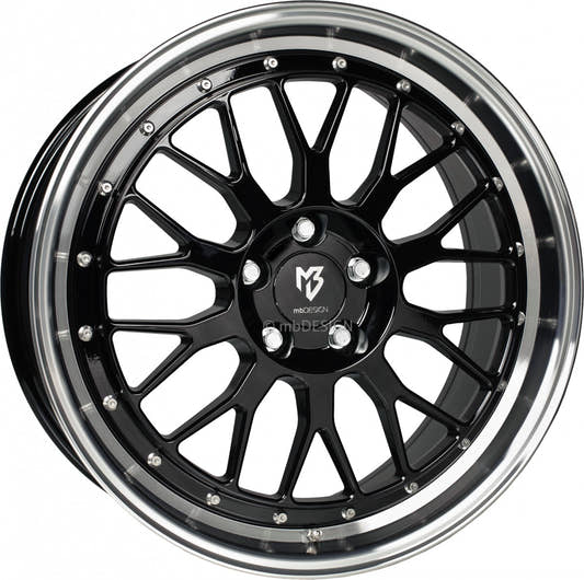 Mbdesign LV1 schwarz glänzend poliert Alufelge 8.5x20 Zoll ET45 LK 5x112 ML57.05