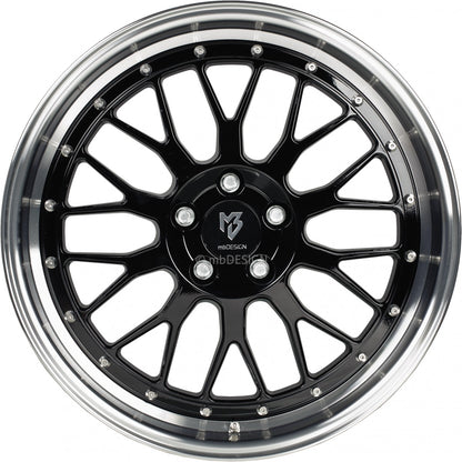 Mbdesign LV1 schwarz glänzend poliert Alufelge 8.5x20 Zoll ET45 LK 5x112 ML57.05 – Bild 2