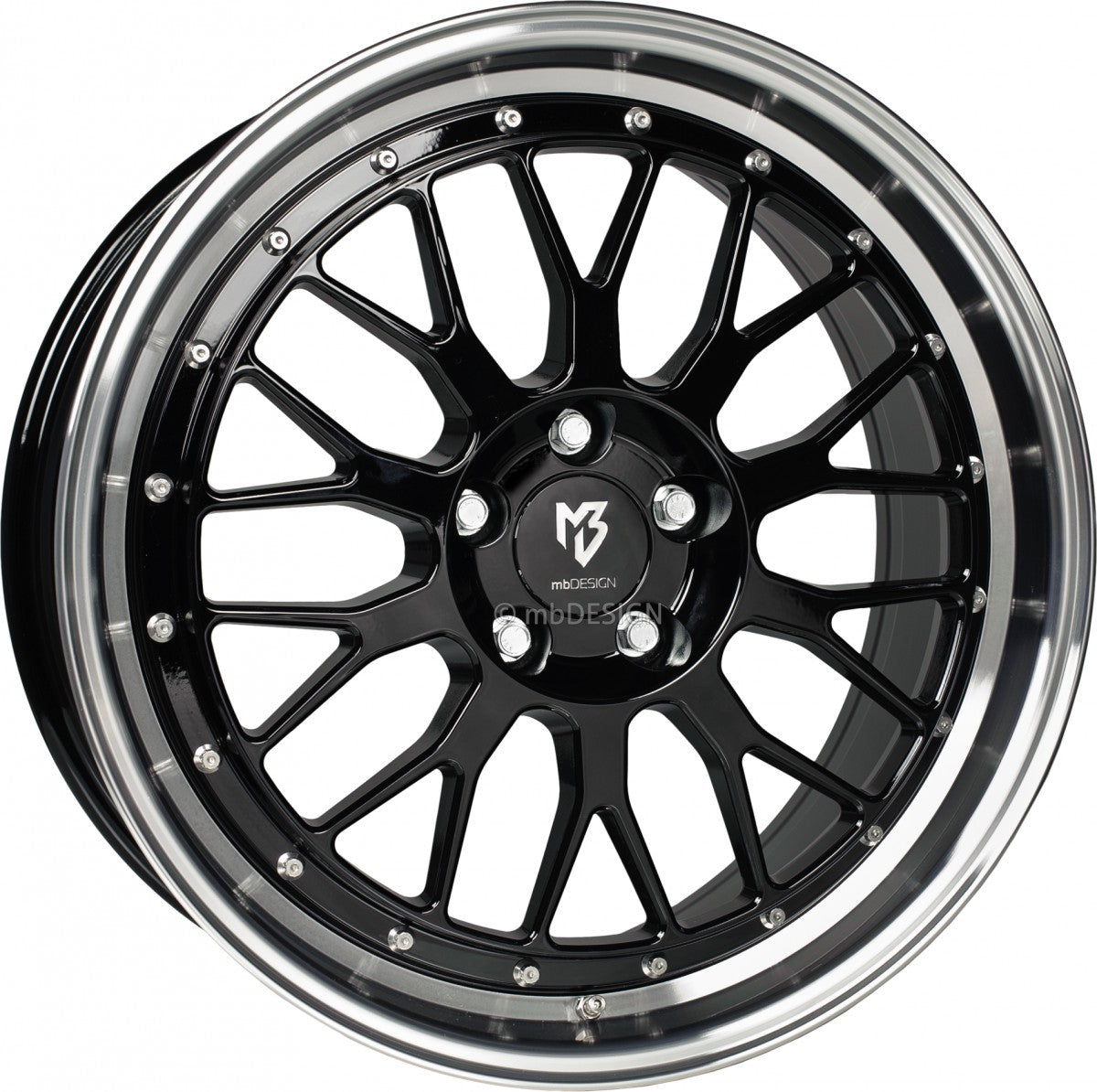 Mbdesign LV1 schwarz glänzend poliert Alufelge 8.5x20 Zoll ET40 LK 5x115 ML75