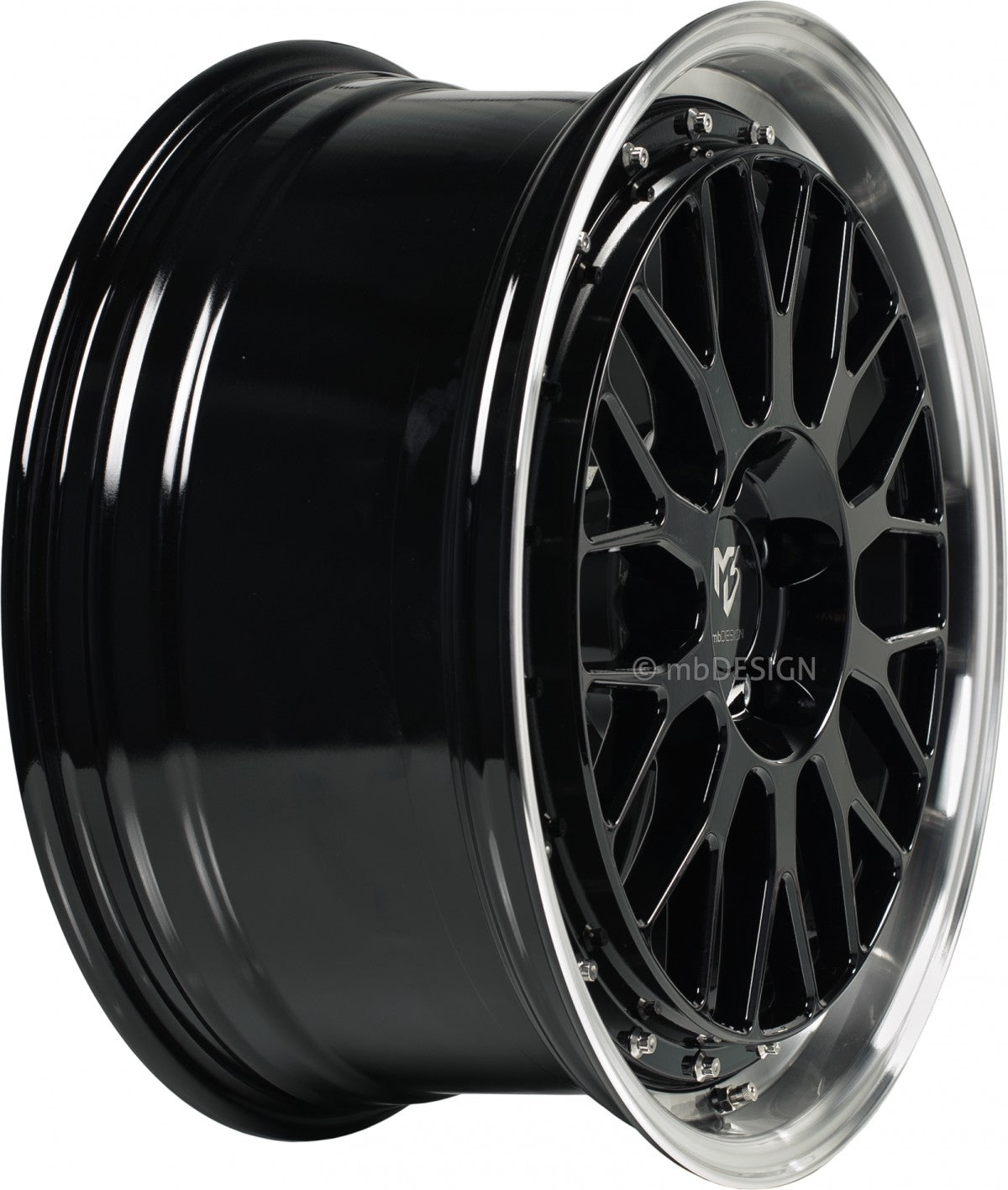 Mbdesign LV1 schwarz glänzend poliert Alufelge 8.5x20 Zoll ET40 LK 5x115 ML75 – Bild 4