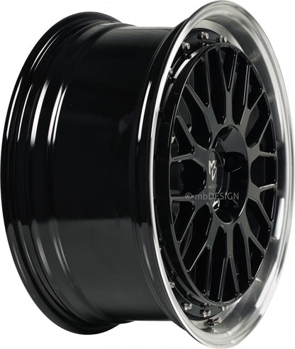 Mbdesign LV1 schwarz glänzend poliert Alufelge 8.5x20 Zoll ET40 LK 5x115 ML75 – Bild 4