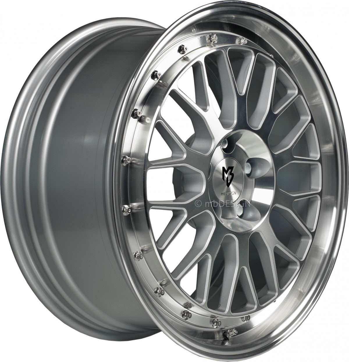 Mbdesign LV1 silber glänzend voll poliert Alufelge 9x20 Zoll ET35 LK 5x112 ML66.5 – Bild 3