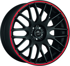 Barracuda Karizzma mattblack PureSports / Color Trim rot Alufelge 7.5x17 Zoll ET38 LK 4x98 ML73.1